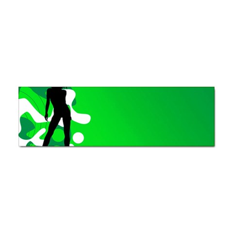 Green silhouette Sticker (Bumper) from UrbanLoad.com Front