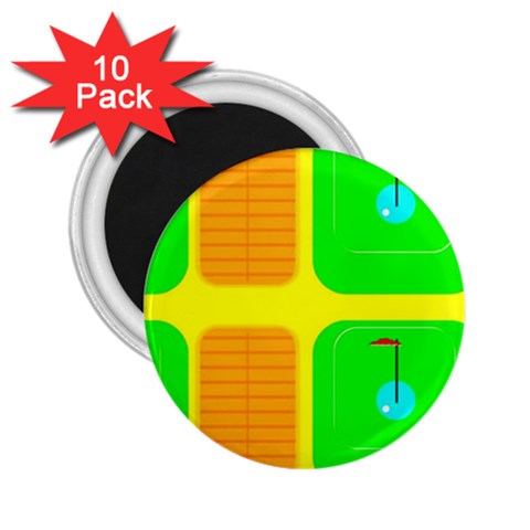 Golf Course 2.25  Magnet (10 pack) from UrbanLoad.com Front