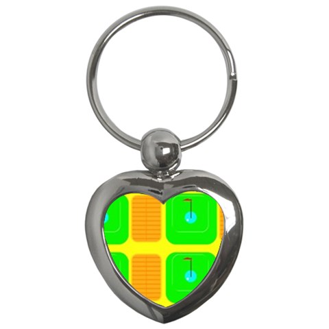 Golf Course Key Chain (Heart) from UrbanLoad.com Front