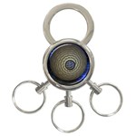 Glass Ball 3-Ring Key Chain