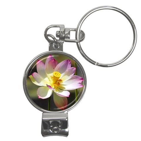 Lotus Flower Long   Nail Clippers Key Chain from UrbanLoad.com Front