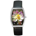 Lotus Flower Long   Barrel Style Metal Watch