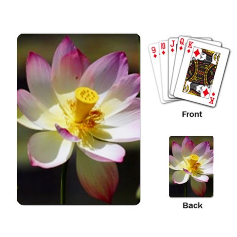 Lotus Flower Long   Playing Cards Single Design from UrbanLoad.com Back