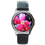 Antina Flower  Round Metal Watch