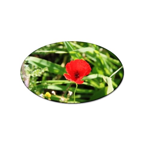 Anemone Flower   Sticker Oval (100 pack) from UrbanLoad.com Front
