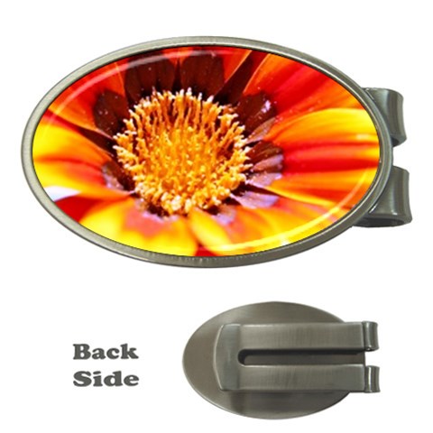 Annual Zinnia Flower   Money Clip (Oval) from UrbanLoad.com Front