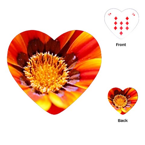 Annual Zinnia Flower   Playing Cards (Heart) from UrbanLoad.com Front