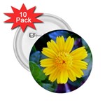 A Yellow Flower  2.25  Button (10 pack)