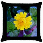 A Yellow Flower  Throw Pillow Case (Black)