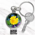 A Yellow Flower  Nail Clippers Key Chain