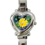 A Yellow Flower  Heart Italian Charm Watch