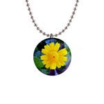 A Yellow Flower  1  Button Necklace