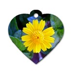 A Yellow Flower  Dog Tag Heart (One Side)