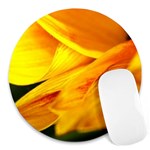 Yellow Sunflower 1   Round Mousepad