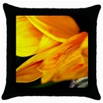 Yellow Sunflower 1   Throw Pillow Case (Black)