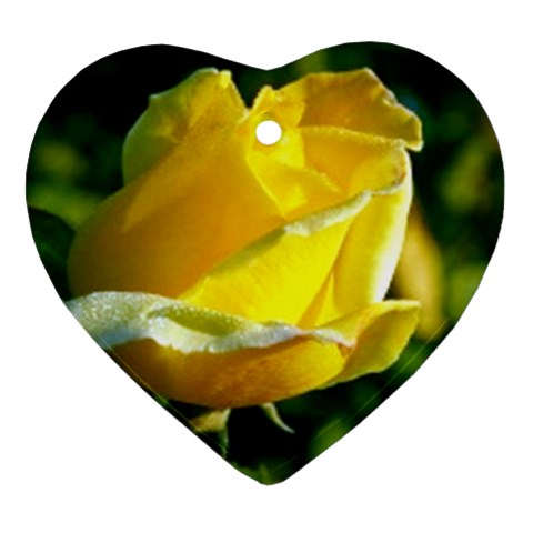 Yellow Rose  Ornament (Heart) from UrbanLoad.com Front