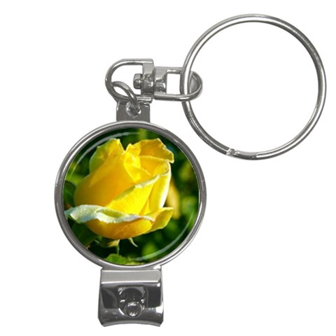 Yellow Rose  Nail Clippers Key Chain from UrbanLoad.com Front