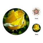 Yellow Rose  Playing Cards (Round)