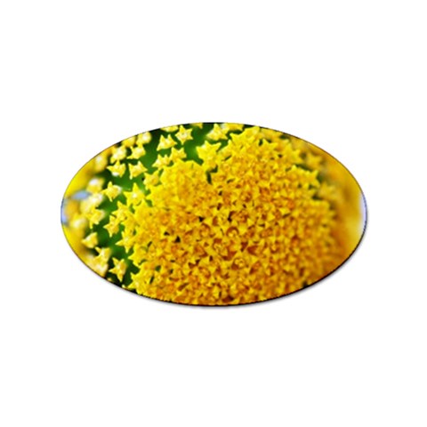 Yellow Flower Stars   Sticker Oval (10 pack) from UrbanLoad.com Front