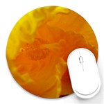 Yellow Flower Front  Round Mousepad