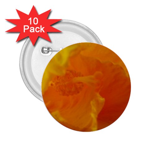 Yellow Flower Front  2.25  Button (10 pack) from UrbanLoad.com Front