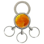 Yellow Flower Front  3-Ring Key Chain