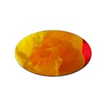 Yellow Flower Front  Sticker Oval (100 pack)