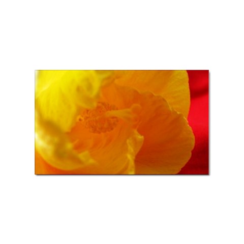 Yellow Flower Front  Sticker Rectangular (100 pack) from UrbanLoad.com Front