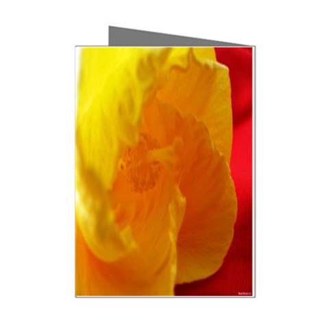 Yellow Flower Front  Mini Greeting Cards (Pkg of 8) from UrbanLoad.com Left