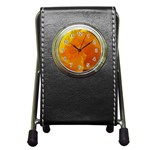 Yellow Flower Front  Pen Holder Desk Clock