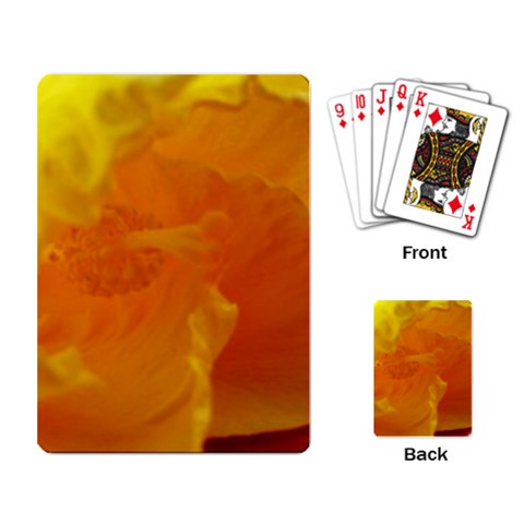 Yellow Flower Front  Playing Cards Single Design from UrbanLoad.com Back