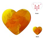 Yellow Flower Front  Playing Cards (Heart)