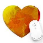 Yellow Flower Front  Mousepad (Heart)