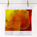 Yellow Flower Front  Face Towel