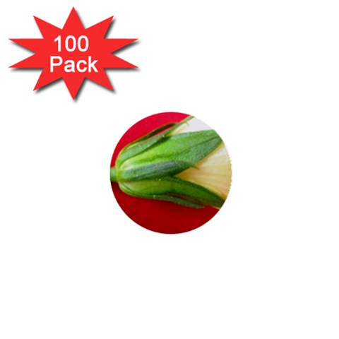 Yellow Flower Side  1  Mini Button (100 pack)  from UrbanLoad.com Front