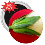 Yellow Flower Side  3  Magnet (100 pack)