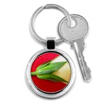 Yellow Flower Side  Key Chain (Round)