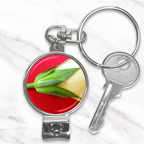 Yellow Flower Side  Nail Clippers Key Chain from UrbanLoad.com Front