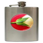 Yellow Flower Side  Hip Flask (6 oz)