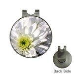 White Flower 1   Golf Ball Marker Hat Clip