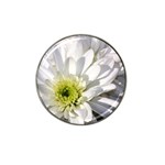 White Flower 1   Hat Clip Ball Marker (10 pack)