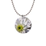 White Flower 1   1  Button Necklace