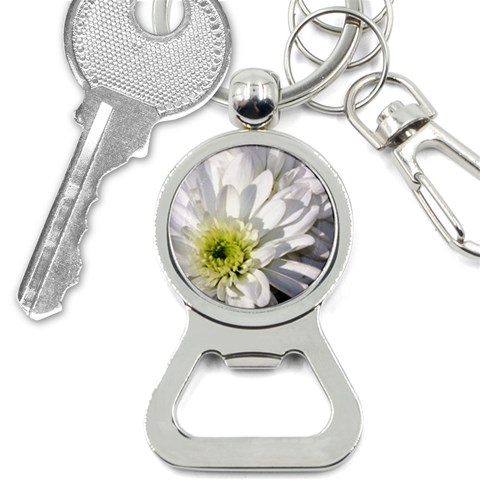 White Flower 1   Bottle Opener Key Chain from UrbanLoad.com Front