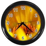 Yellow Color Flower   Wall Clock (Black)