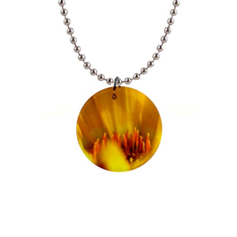 Yellow Color Flower   1  Button Necklace from UrbanLoad.com Front