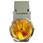 Yellow Color Flower   Money Clip Watch