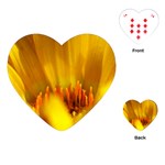 Yellow Color Flower   Playing Cards (Heart)