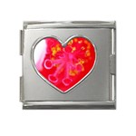 What inside Flowers  Mega Link Heart Italian Charm (18mm)