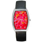 What inside Flowers  Barrel Style Metal Watch