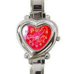 What inside Flowers  Heart Italian Charm Watch